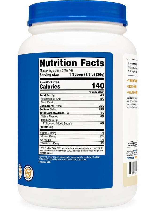 Nutricost مركز بروتين مصل اللبن 2 رطل بنكهة الفانيليا - Image 5