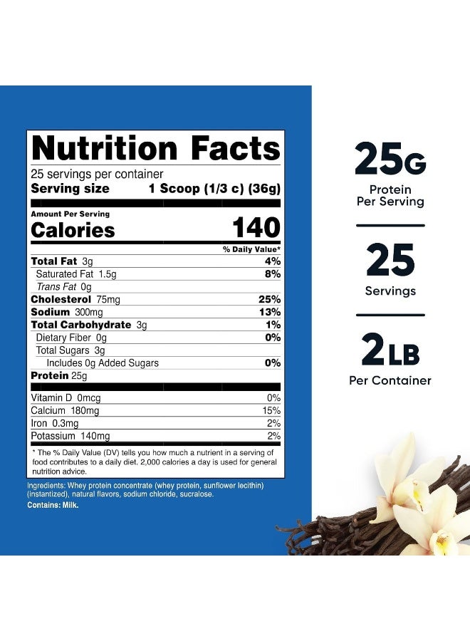 Nutricost مركز بروتين مصل اللبن 2 رطل بنكهة الفانيليا - Image 2
