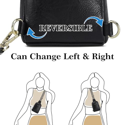 INICAT Travel Small Crossbody Sling Bags Women Vegan Leather Purses Fanny Packs Cross Body Bag Birthday Gifts - Image 3