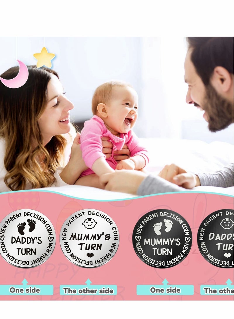 Double Sided Decision Coin Set for New Parents, Fun Baby Shower Gift for Mom and Dad, Perfect for Pregnancy Celebrations - Image 3