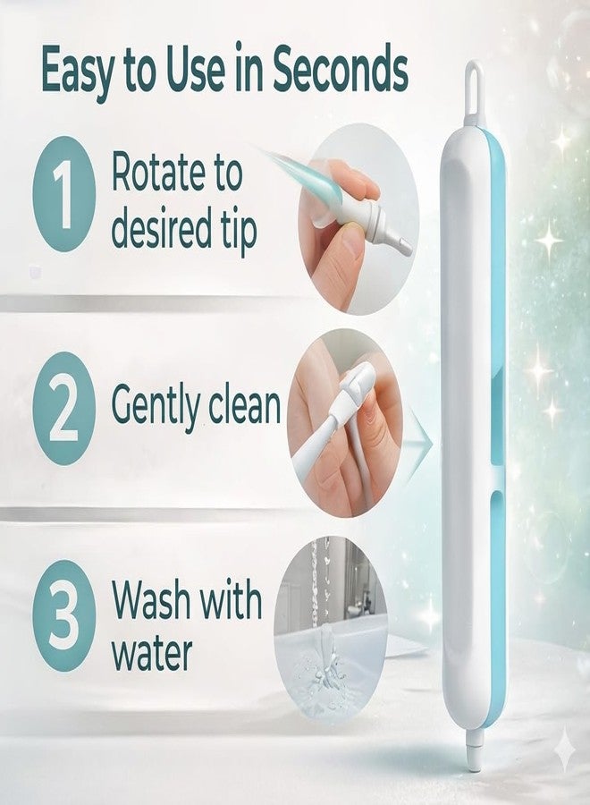 MIDASTRA 3 in 1 Baby Nose Ear Nail Cleaner Tool for Newborn | Safe Soft Silicone Picker | Infant Grooming Hygiene Kit | Ear Wax Remover & Nose Cleaner | Baby Care Accessories (0+ Months) - Image 5
