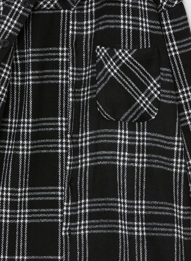 Regular Fit Long Sleeve Plaid Men's Shirt
