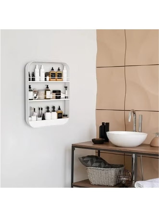 Beauenty Over Toilet Storage Shelf, 4-Tier Freestanding Over The Toilet Storage, Metal Bathroom Shelves with Paper Holder, Above Toilet Shelf for Bathroom Storage, Bathroom Space Saver - Image 3