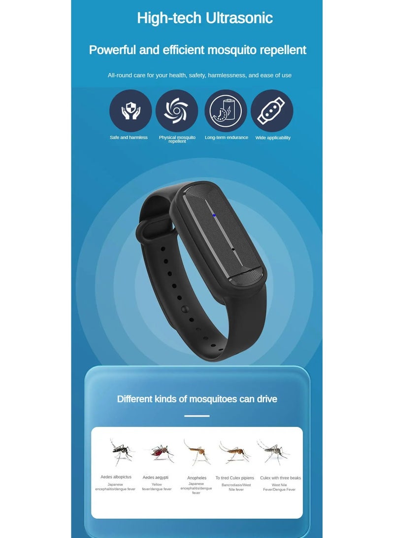 AROAQ M90 Ultrasonic Anti Mosquito Bracelet for Kids 100% Natural Non Toxic Pure Essential Mosquito Repellent Pest Reject Watch - Image 5