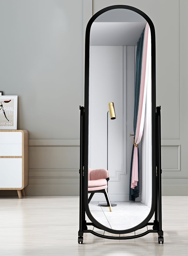 Taimi Elegant Mirror 160x31cm - Decorative Mirror with Strong Black Stand - Dressing Mirror with 4 wheels for easy movement  - Image 2