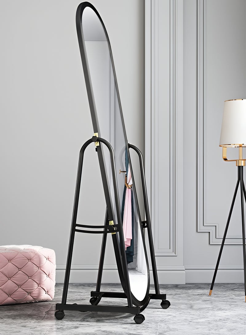 Taimi Elegant Mirror 160x31cm - Decorative Mirror with Strong Black Stand - Dressing Mirror with 4 wheels for easy movement  - Image 3