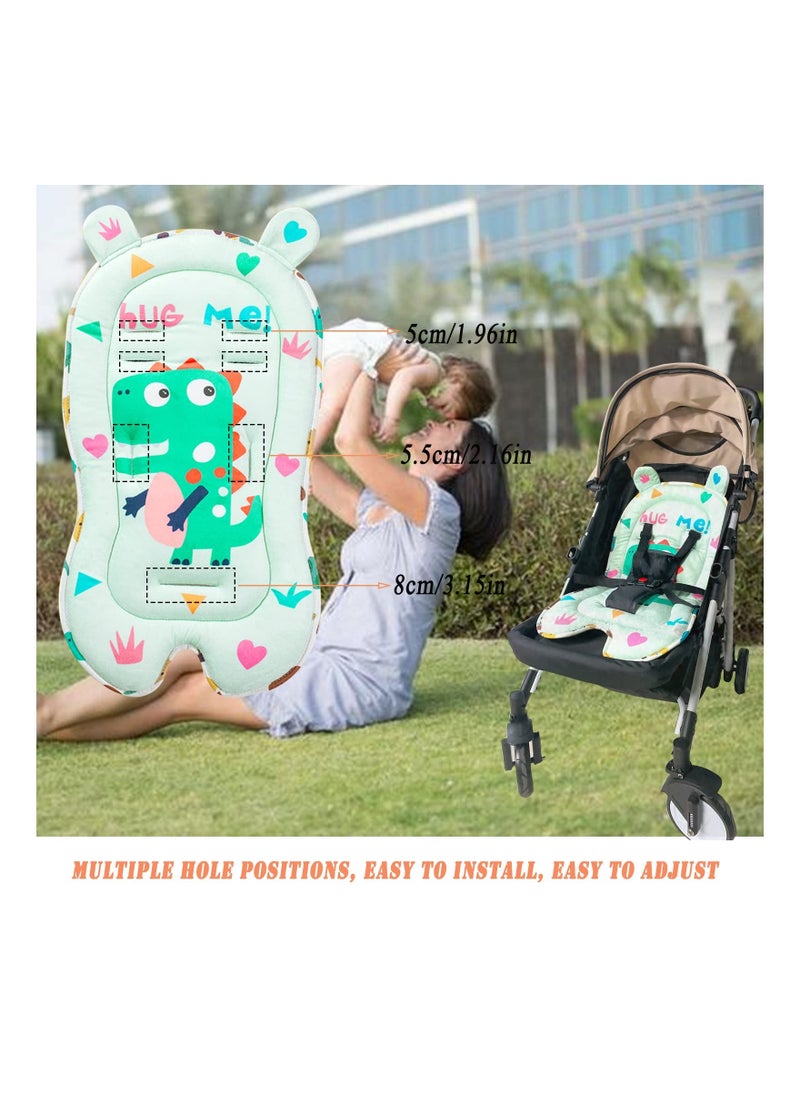 Breathable Stroller Cushion Pad, Baby Liner Head, Ultra-Soft Infant Car Seat Insert Cushion, Perfect for Seat, Stroller, (Dinosaur)