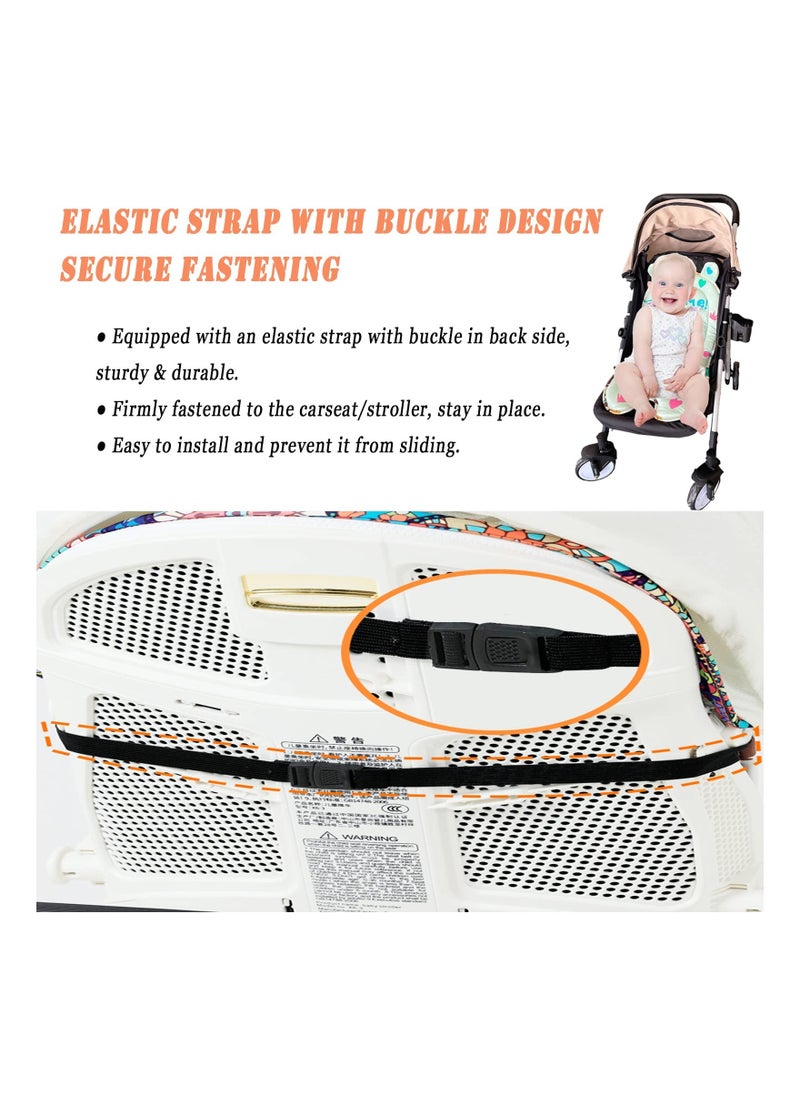 Breathable Stroller Cushion Pad, Baby Liner Head, Ultra-Soft Infant Car Seat Insert Cushion, Perfect for Seat, Stroller, (Dinosaur)