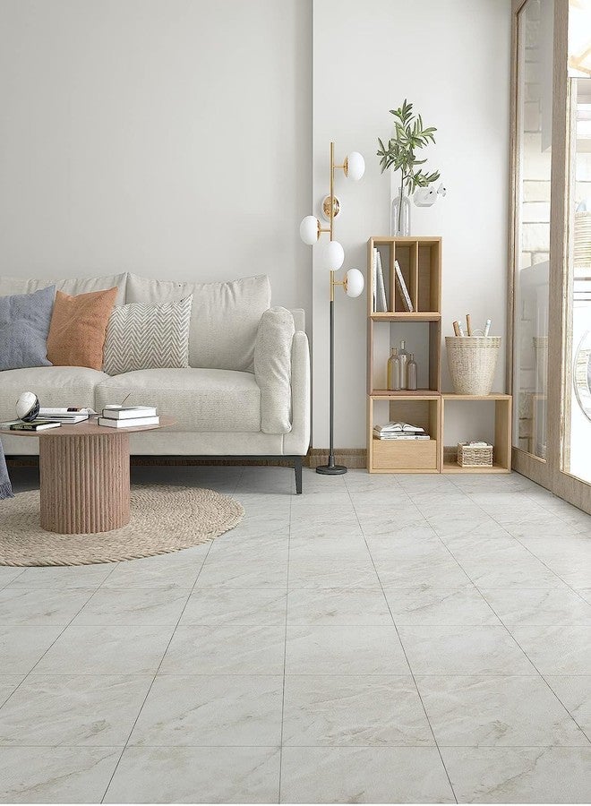 Arkit Floor Tiles | 3D Vinyl Wall Floor Tiles Stickers | Floor Sticker | Kitchen Bathroom Self-Adhesive PVC Waterproof Wall Floor | Wall Décor | Wallpaper (White, 2) - Image 2