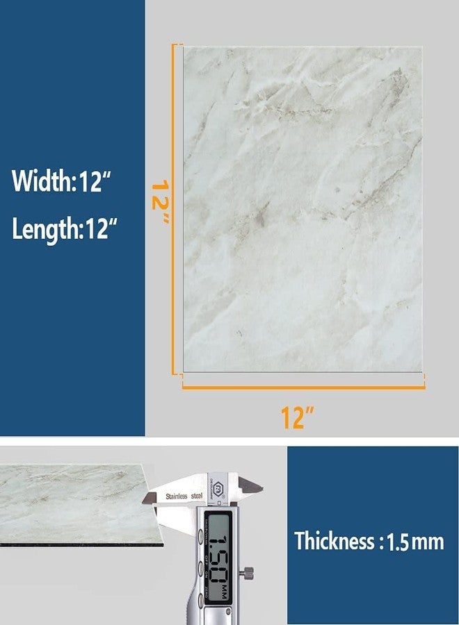 Arkit Floor Tiles | 3D Vinyl Wall Floor Tiles Stickers | Floor Sticker | Kitchen Bathroom Self-Adhesive PVC Waterproof Wall Floor | Wall Décor | Wallpaper (White, 2) - Image 3