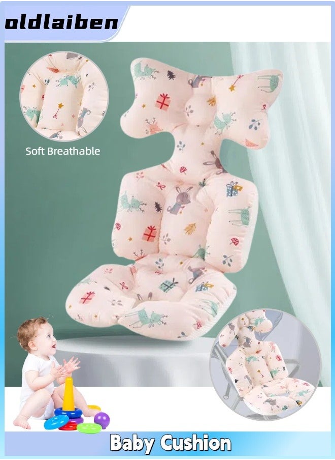 oldlaiben Baby Stroller Cushion, Baby Seat Pad, Baby High Chair Cushion, Baby Car Cushion, Non Slip Cushion, Soft Breathable Air Mesh Cotton Universal Baby Stroller Cushion（Children talk happily）  - Image 1