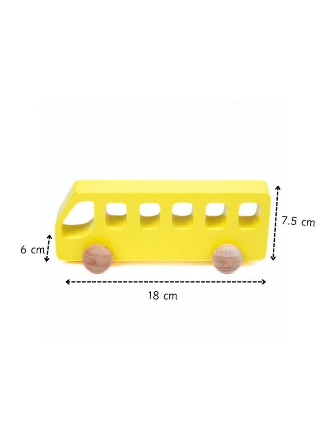 Ariro Wooden Bus for Toddlers and Infants | Push Wooden Vehicle Toy with Smooth and Sturdy Wheels | for 6M to 3Yrs Old | Helps in Hand-Eye Coordination, Problem Solving & Grip Strength - Image 4