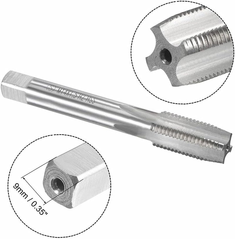 Mactoom 14mm x 1.5 HSS Metric Tap and Die Set Right Hand Thread,Tapping DIY Tool 3pcs (M14 x 1.5mm) - Image 3