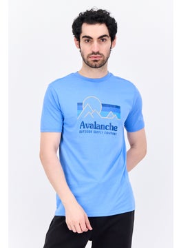 Avalanche Men Sportswear Fit Short Sleeves Outdoor T-Shirt, Blue Combo  - Image 1