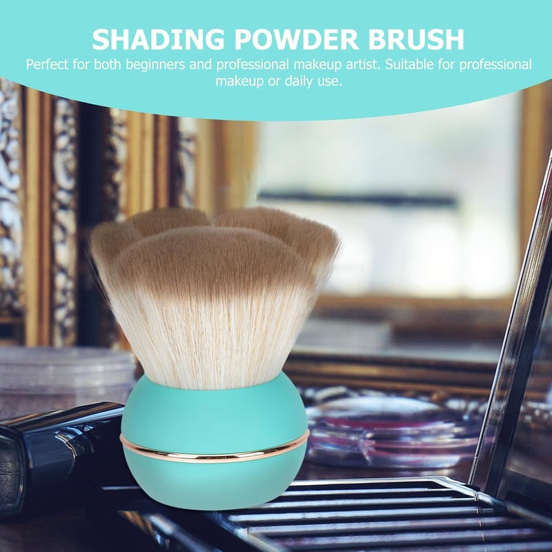Portable Cosmetic Powder Brush with Cover, Small Cat Paw Shading Brush for Blush and Loose Powder Application, Green Makeup Tool for Travel and Daily Use - Image 4