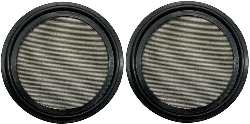 DR.COMPONENT 2" Sanitary Tri-Clamp Gaskets (Pack of 2), Bonded Type Screen (#325 Mesh/ 44 μm) Gaskets, Black EPDM - Image 2