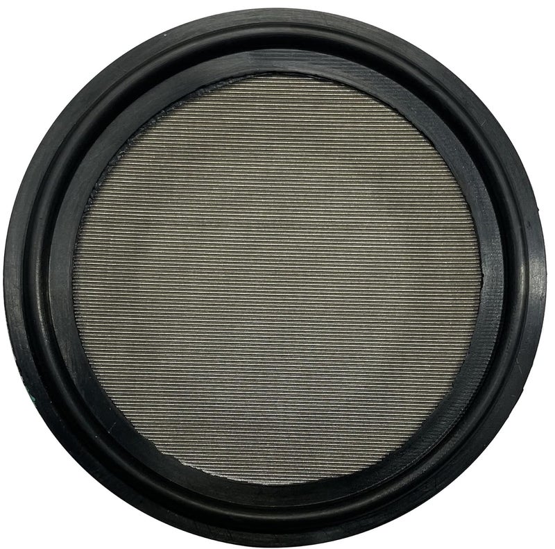 DR.COMPONENT 2" Sanitary Tri-Clamp Gaskets (Pack of 2), Bonded Type Screen (#325 Mesh/ 44 μm) Gaskets, Black EPDM - Image 1