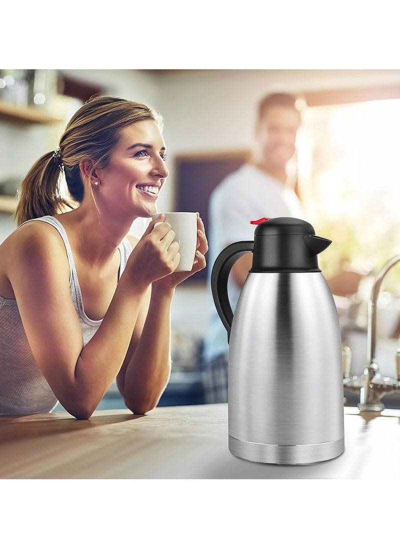 DubaiGallery Capacity Large Double Wall 2L Thermos Stainless Steel Air Pots/ Vacuum Jug Thermal Flask  - Image 2
