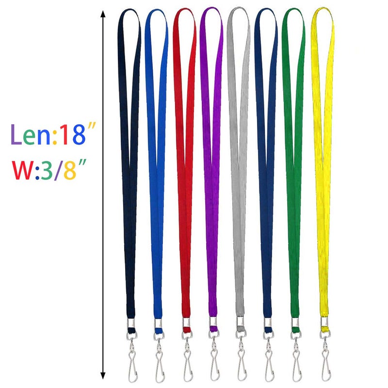 Bird Fiy Bulk Lanyards for Id Badges Nylon Neck Flat Lanyard for ID Name Badge Holder/Name Tag (Navy Blue, 50Pcs) - Image 2