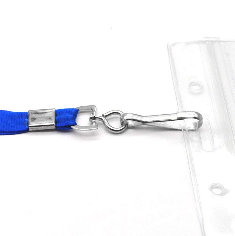 Bird Fiy Bulk Lanyards for Id Badges Nylon Neck Flat Lanyard for ID Name Badge Holder/Name Tag (Navy Blue, 50Pcs) - Image 3