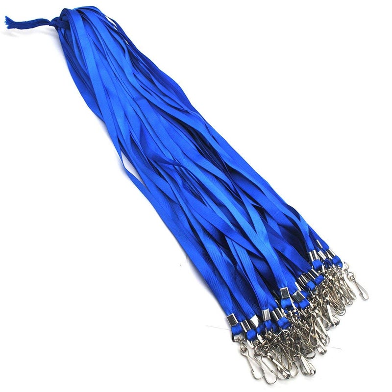 Bird Fiy Bulk Lanyards for Id Badges Nylon Neck Flat Lanyard for ID Name Badge Holder/Name Tag (Navy Blue, 50Pcs) - Image 5