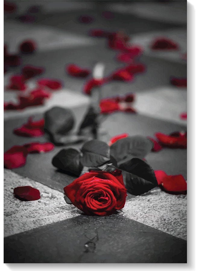 RYN Red Rose Wall Art Multicolour 40x60cm - Image 2