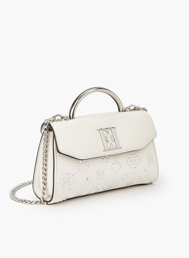 ELLE Embellished Crossbody Bag With Detachable Chain Strap - Image 3