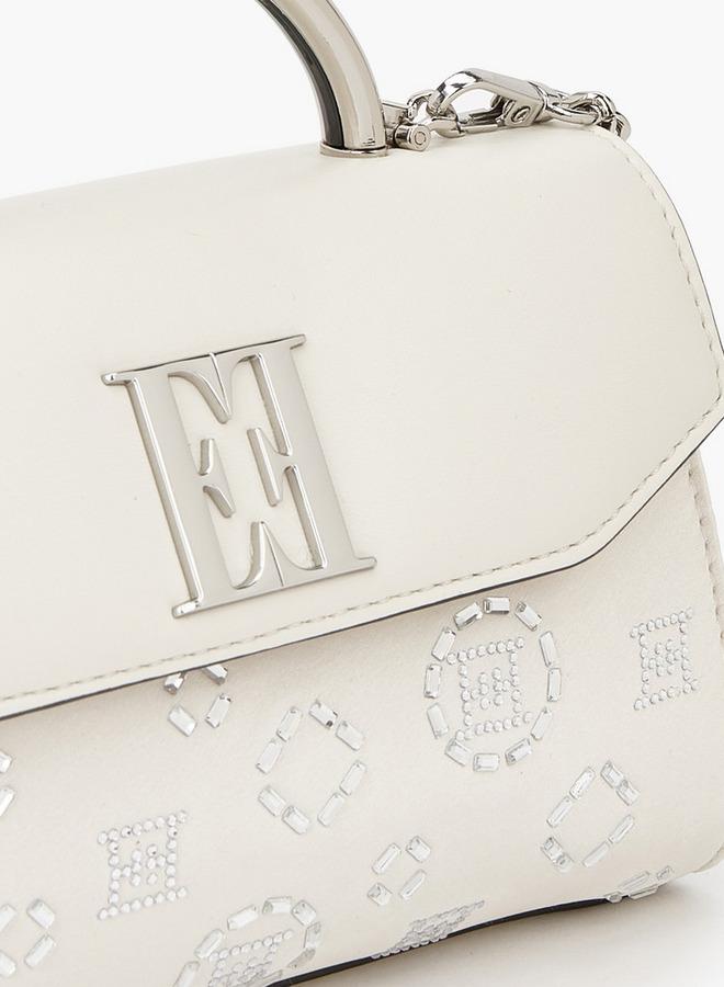 ELLE Embellished Crossbody Bag With Detachable Chain Strap - Image 4