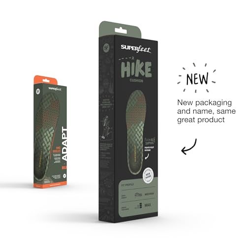 Superfeet Hike Cushion Insoles for Hikers with Medium to High Arch Support Adaptive Comfort Technology 557 Men 658 Women - Image 3