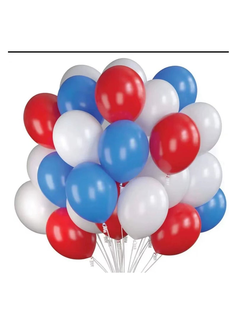 138 pcs Balloons Set, Mixed Red Blue and White Color Balloons,  for Party Decorations - Image 4