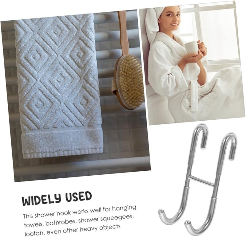 COHEALI 2 قطعة من خطافات فوق الباب للمناشف والروب، توفير مساحة تخزين الحمام - Image 4