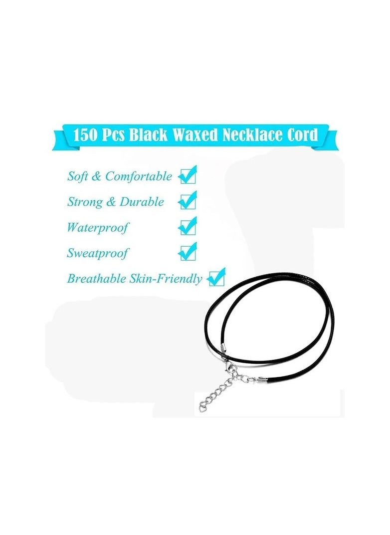 Generic - 1-Piece Black Braided Leather Cord Necklace Chain Rope,Leather Necklace Chain Rope with Lobster Claw Clasp,Diameter 2.0MM - Image 1