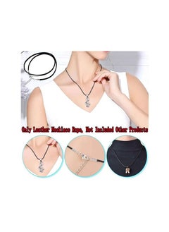 1-Piece Black Braided Leather Cord Necklace Chain Rope,Leather Necklace Chain Rope with Lobster Claw Clasp,Diameter 2.0MM