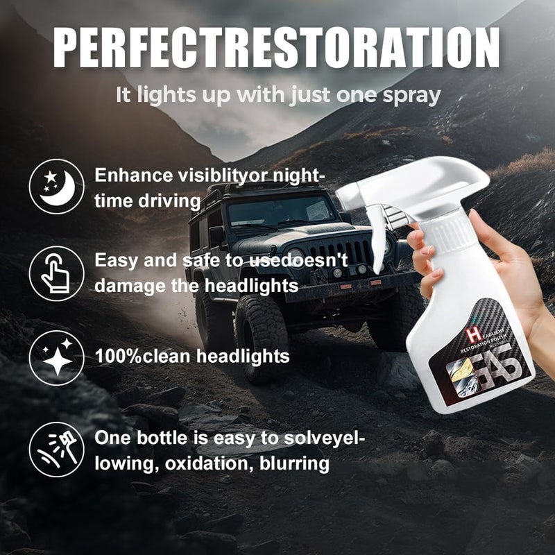 Automotive Headlamp Restoration Fluid Kit, 2026 New Automotive Headlamp Restoration Fluid Oxidized, Multifunctional Car Headlight Polishing Repair Kit for All Vehicle Types (1 Set) - Image 2