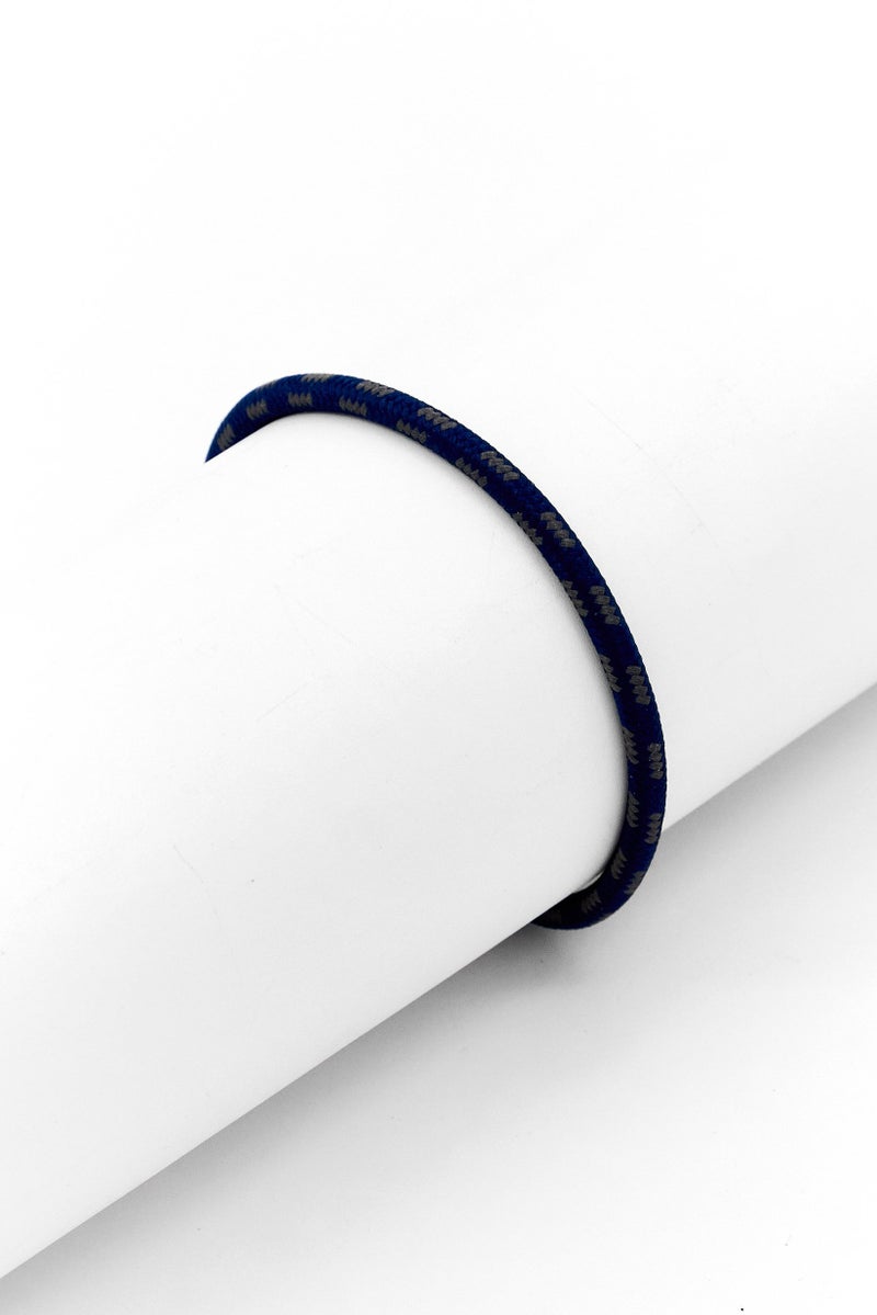 POLICE Men Plaint Timeless Nylon Bracelet, Dark Blue - Image 1
