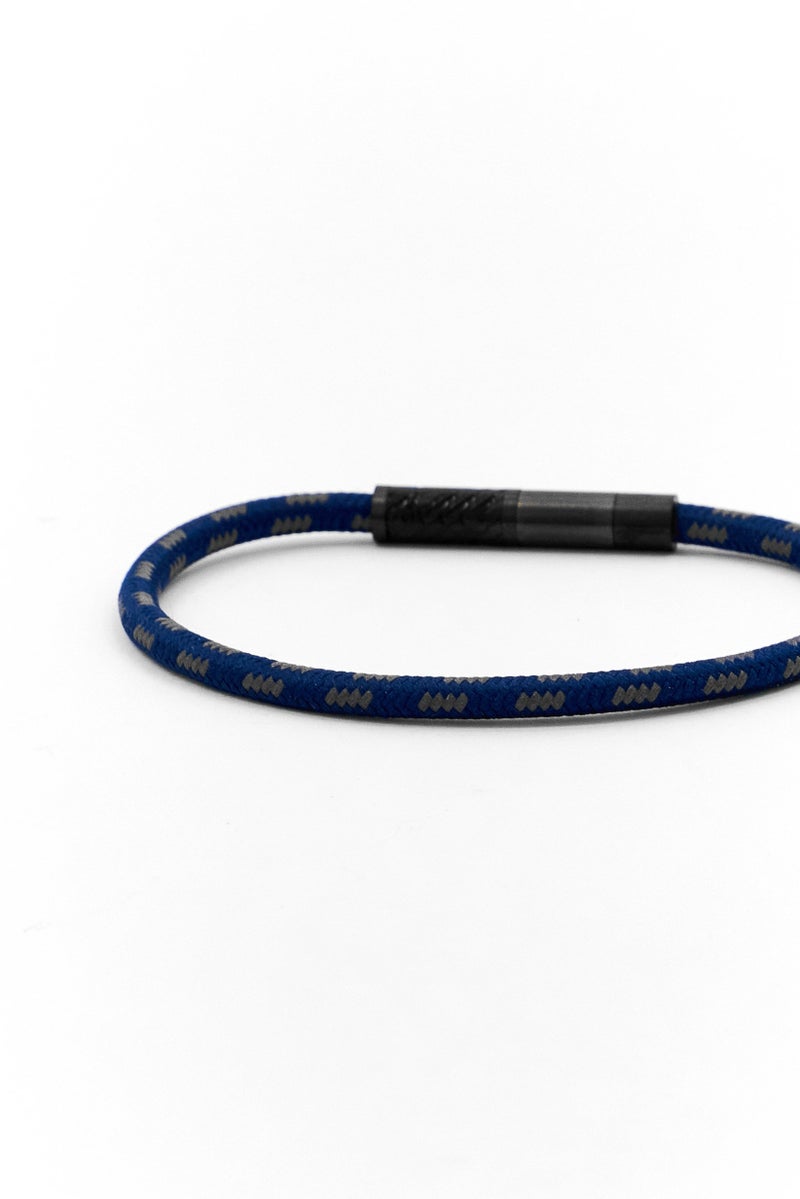 POLICE Men Plaint Timeless Nylon Bracelet, Dark Blue - Image 4