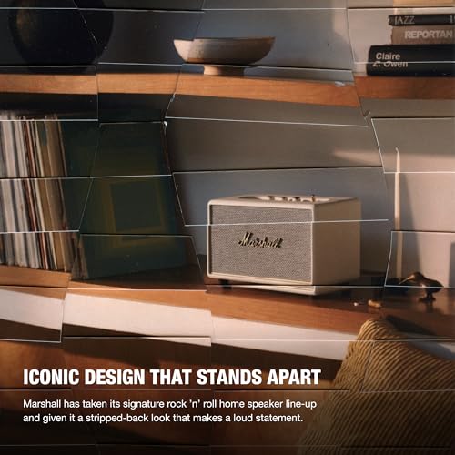 Marshall Acton III Bluetooth Home Speaker Loud Stereo Sound with Bass and Treble Controls Plugin Powered 35mm Aux Input Cream - Image 3