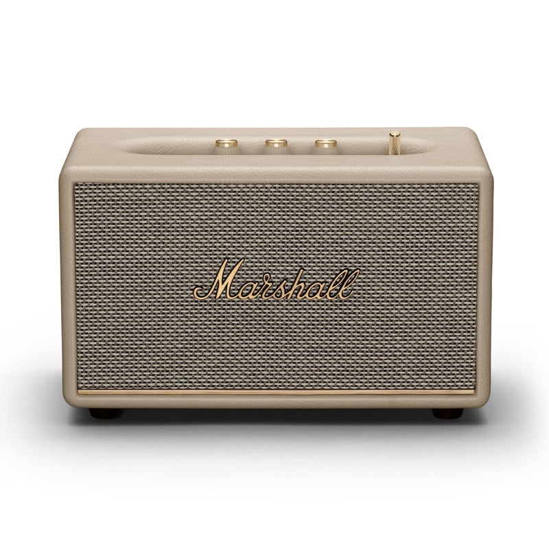 Marshall Acton III Bluetooth Home Speaker Loud Stereo Sound with Bass and Treble Controls Plugin Powered 35mm Aux Input Cream - Image 2