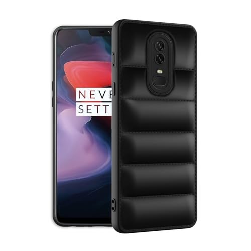 Plus Puffer Case Camera Protection Soft Back Cover for OnePlus 6 - Black - Image 2