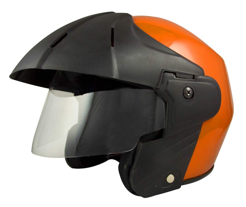 Sage Square Benz Power Plus ISI Certified Open Face Helmet (Medium, Orange Glossy) - Image 3