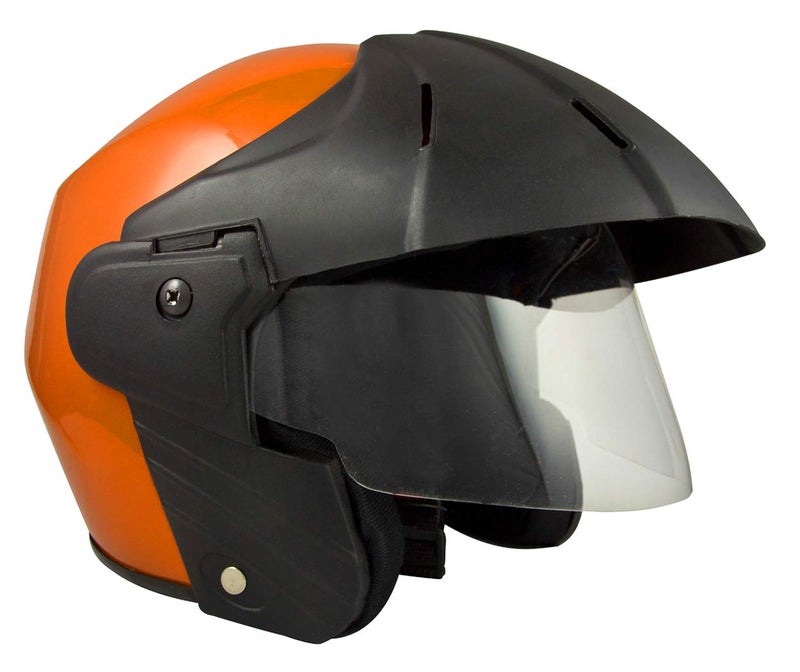 Sage Square Benz Power Plus ISI Certified Open Face Helmet (Medium, Orange Glossy) - Image 1