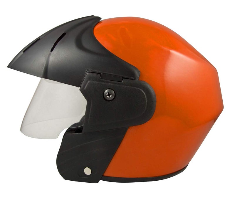 Sage Square Benz Power Plus ISI Certified Open Face Helmet (Medium, Orange Glossy) - Image 4