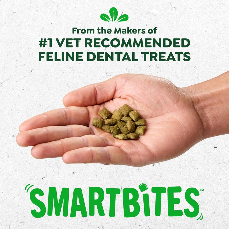 Greenies Cat Treats, Feline Smartbites, Skin & Fur Health, Crunchy and Soft Cat Treats, Chicken Flavor, 16 oz. Tub - Image 3