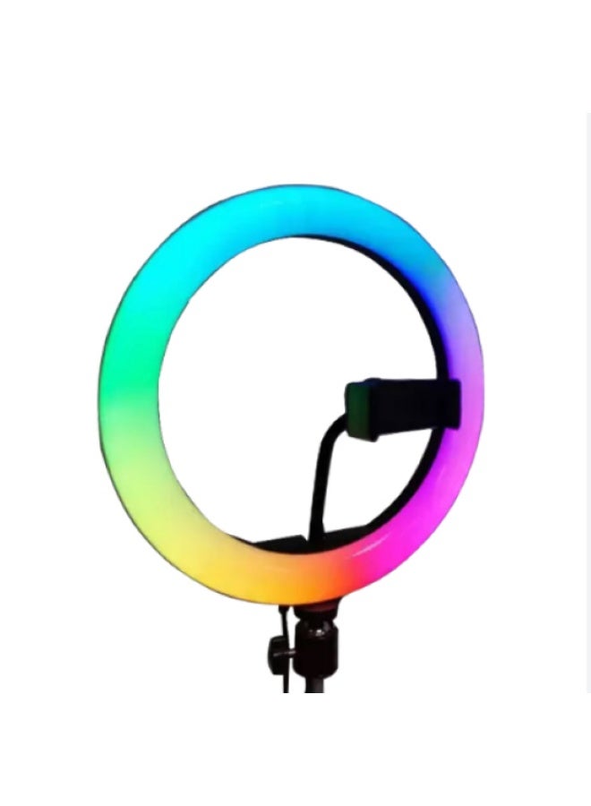 general 12-Inch (30cm) RGB LED Ring Light with Flexible Phone Holder and Tripod Stand for Live Streaming, Vlog, and Makeup - Model LJJ-30 - Image 3