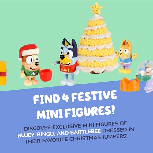 Bluey Advent Calendar Pack Toys for Girls and Boys, 24 Days of Surprises, Kids 2025 Advent Calendar w/Accessories, Stickers & Mini Christmas Tree - Image 4