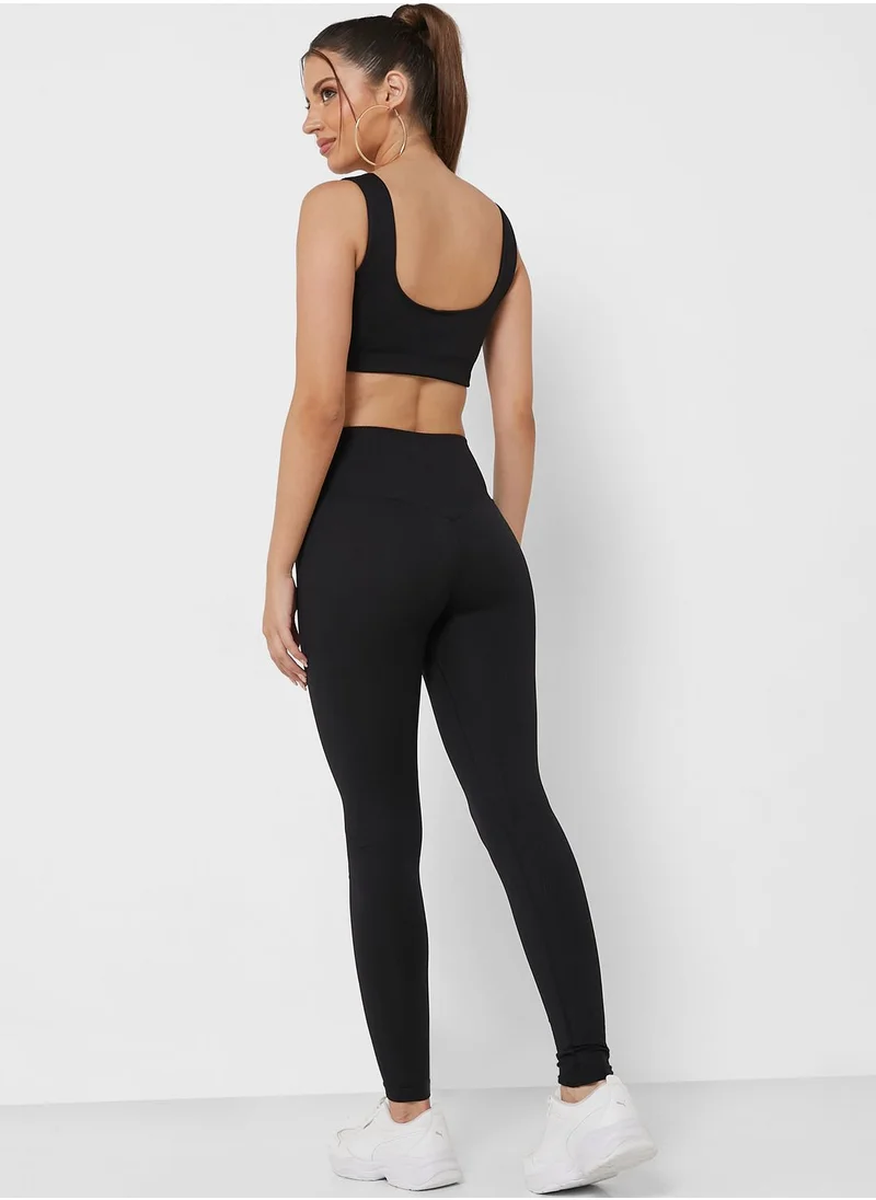 Miss Pap Ribbed Crop Top & Legging Set