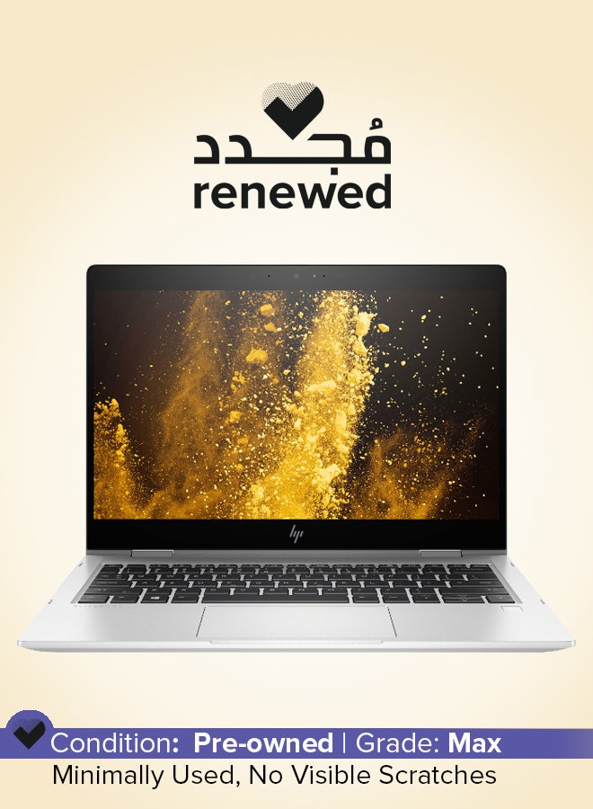 Renewed - EliteBook 830 G6 X360 Laptop With 13-Inch Touch Full HD Display, Intel Core i7-8665U Processor/Dual Core/8th Gen/8GB RAM/256GB SSD/Intel HD 620 Graphics/Windows 10 Pro English Metallic