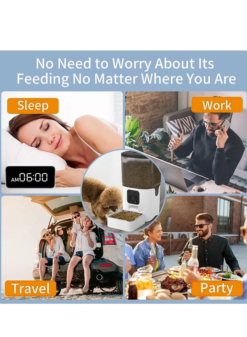 Smart Automatic Cat Feeders WiFi Pet Feeder with APP Control for Remote Feeding Detachable for Easy Clean Automatic Cat Food Dispenser - Image 3