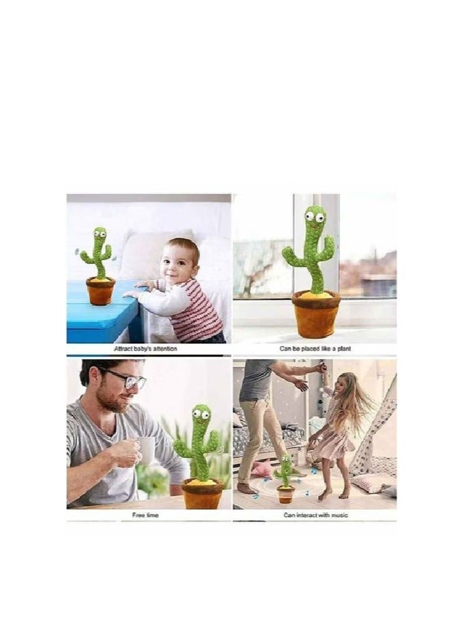 Electric Dancing Plant Cactus Plush Stuffed Toy -Green/Brown With Music For Kids ‎32 x 27 x 11.5cmElectric Dancing Cactus Plant Stuffed Toy With Music - Image 5