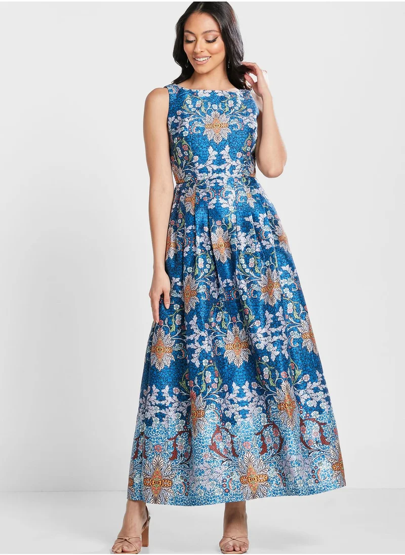 Label RITU KUMAR Scoop Neck Printed Dress